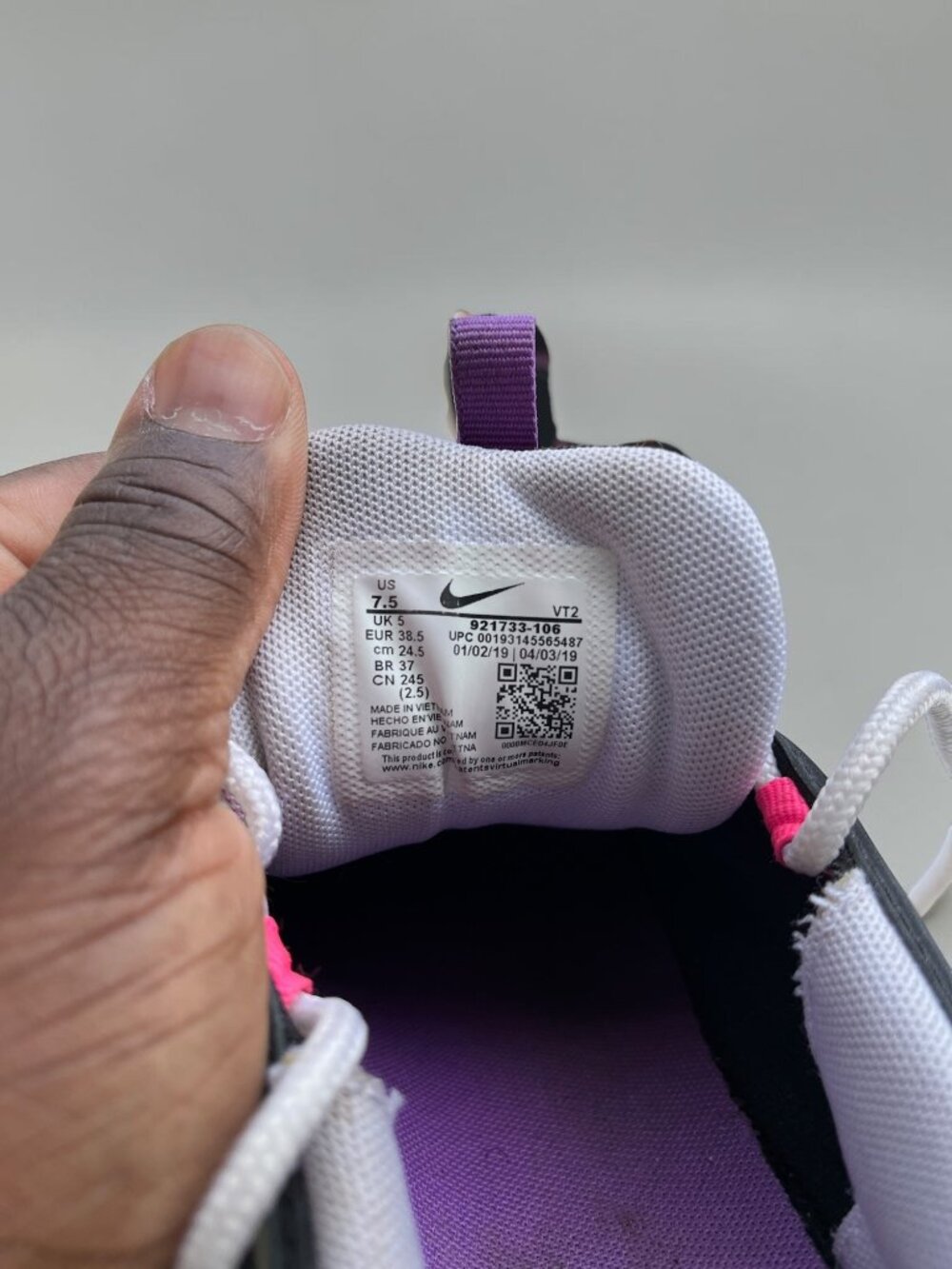 Nike Air Max 97 Shoes US 7.5 Purple/Black/White Retro Running Sneakers - Picture 6 of 6